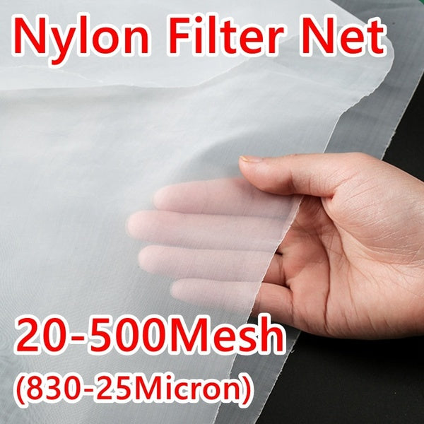 1x1meter 20-500 Mesh Food Grade Nylon Filter Mesh High Precision Micron Kitchen Oil Food Water Filter Net Fabric Cloth Tea Milk Yogurt Wine Beer Brew