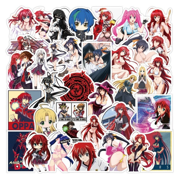 15-50pcs Cartoon Anime Demon High School DXD Graffiti Sticker PVC Waterproof Body Phone Guitar Water Cup MAC Notebook Trolley Box Sticker