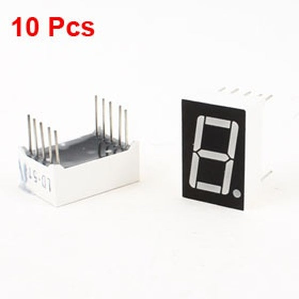 10 pièces à cathode commune 10 broches 1 bit 7 segments 0,56 "tube numérique à affichage LED rouge