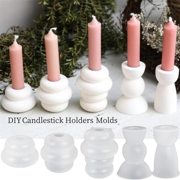 5 Styles Silicone Casting Molds for Making Holders