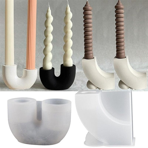 L-U Shape Silicone Molds for DIY Plaster Resin Epoxy Cement Concrete Holders