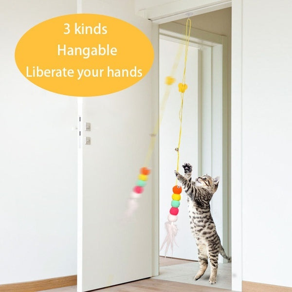 3 Styles New Pet Cat Kitten Play Toy Cat Teaser Toys Hanging Swing Cat Self High Toys