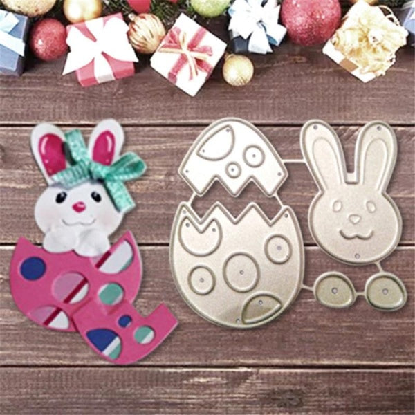 Easter Egg Bunny Metal Stencil Embossing Cutting Dies for Diy Scrapbooking Paper Stamps for Card Embossing Craft Decor