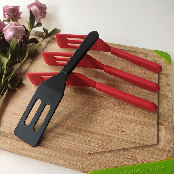 1PC Silicone Turners Gadgets Kitchen Tools Pot Shovel Egg Fish Frying Pan Scoop Fried Shovel Spatula Cooking Utensils XB 001