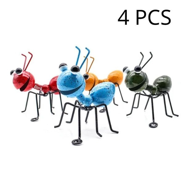 4 PCS Metal Ant Wall Decor Sculpture Art Hanging for Home Garden Indoor Lawn Yard Indoor Outdoor