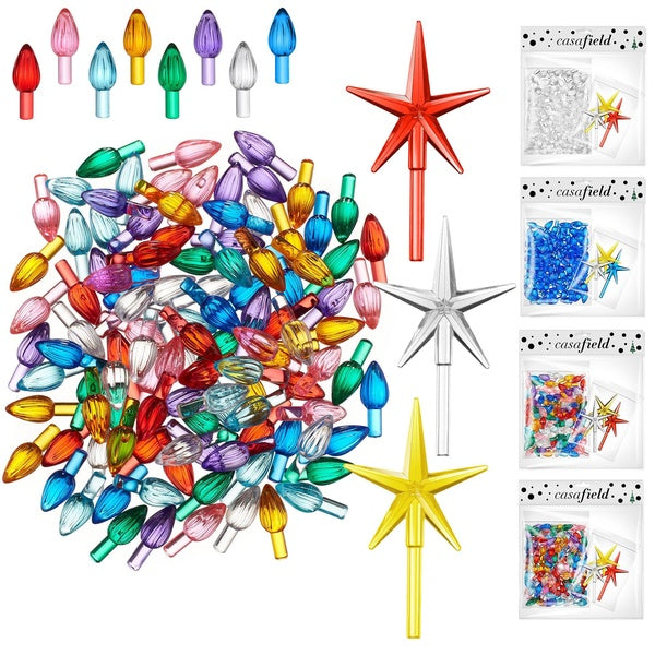 Ceramic Christmas Tree Replacement Lights - 108 Bulbs, 3 Stars