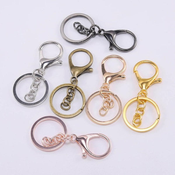 1-5pcs-lot Key Ring 30mm Keychain Long 70mm Lobster Clasp Key Hook Keyrings For Jewelry Making Finding DIY Key Chains Accessories Matron Inn