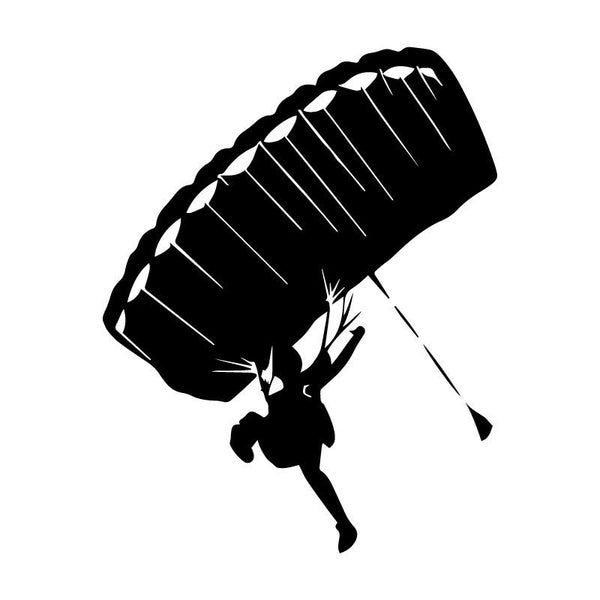 2020 NEW 13CM*16.7CM Skydiving Parachute Stickers Decals Vinyl Black-Silver C31-0333