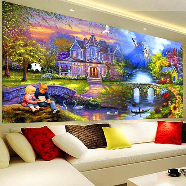 5D Diamond Paintings Fantasy Garden Full Diamond Art Embroidery Gifts Large Living Room Office DIY Home Decor Diamond Cross Stitch Kits