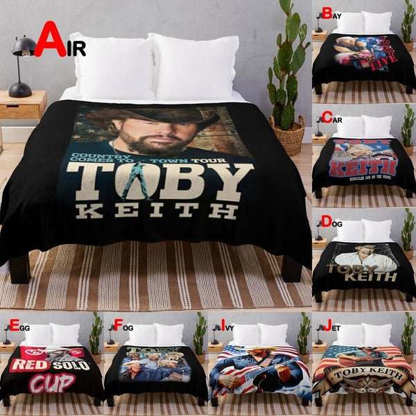 Toby Keith Throw Blanket Super Soft Warm Cozy Blanket Sofa Bedroom Flannel Bed Blanket Pet Baby Adult Blanket