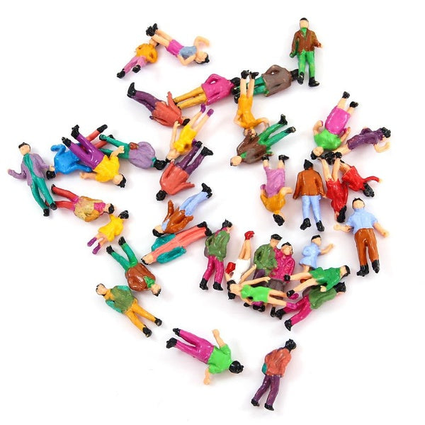 30PCS 1:87 Model Colorful Standing People Train HO Scale Painted Figures Passenger Building Layout Accessories Matron Inn