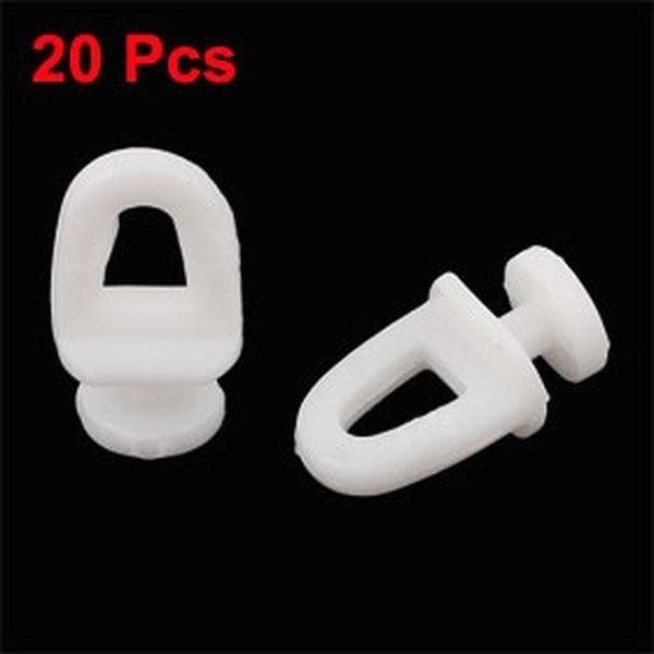 20pcs Plastic Window Glider Curtain Track Slide Wheels Rollers Rail Runner
