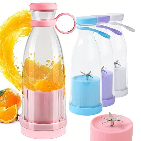 1pc 380ml Mini Blender Cup,USB Charging Portable Electric Juicer Cup with 6 Blade Handheld lemon Machine Smoothies And Shakes Mixer For Office, Gym,