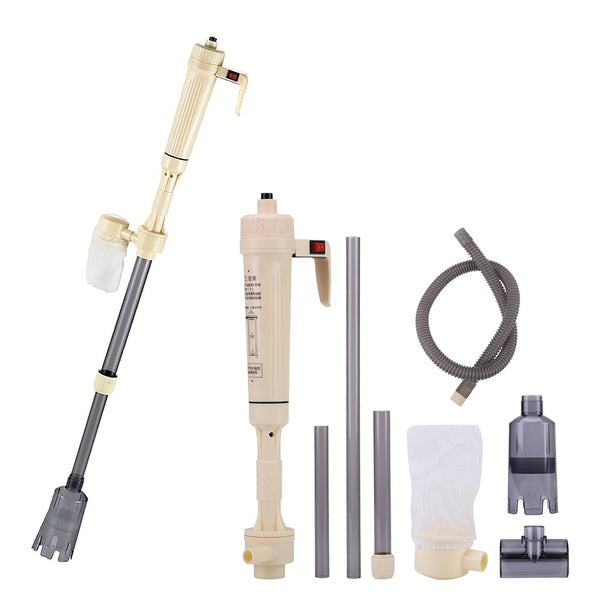 Électrique en plastique Aquarium pompe réservoir eau aspirateur Siphon gravier tuyau filtre poisson changement d'eau nettoyage filtre eau