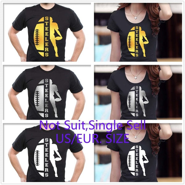 Steelers Nation Men's Football T-shirt Short Sleeve Black Color XS-3XL