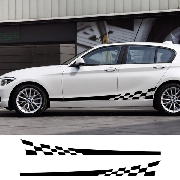 2pcs 220cmx25cm Car Funny Sticker Auto Long Stripe Styling Decals Vinyl Film Side Body Sticker Car Decoration Tuning Accessories