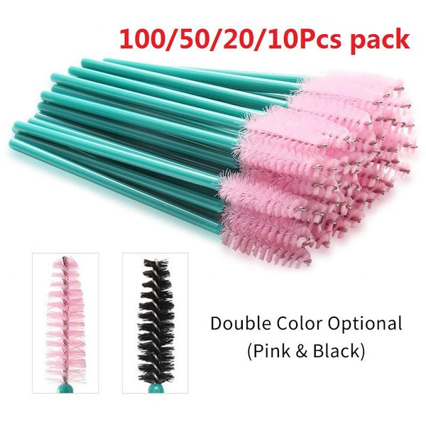 10-20-50-100Pcs Pack Disposable Eyelash Brush Eyelashes Extension Eyebrow Mascara Wands Applicator Spoolers Eye Lashes Cosmetic Makeup מברשות איפור
