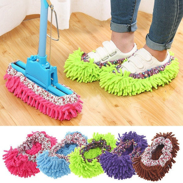 Mop Slippers Lazy Fast House Floor Polishing Dust Removal Cleaning Feet Socks Shoes
