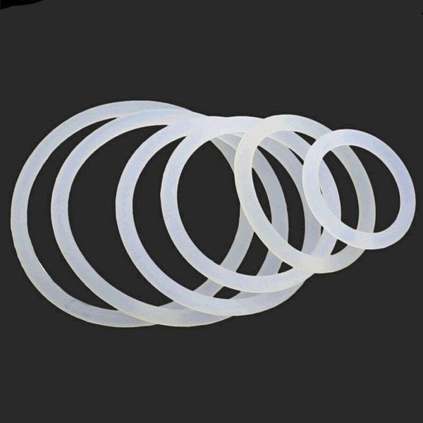 5-25pcs OD10-48mm Cross Section 3mm White Silicon Rubber O-Rings Seals Washer Food Grade