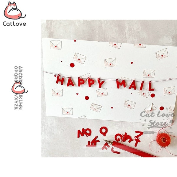 Alphabet pendentif métal matrices de découpe Scrapbooking pochoir découpes fabrication de cartes bricolage décoratif artisanat gaufrage nouveaux matr