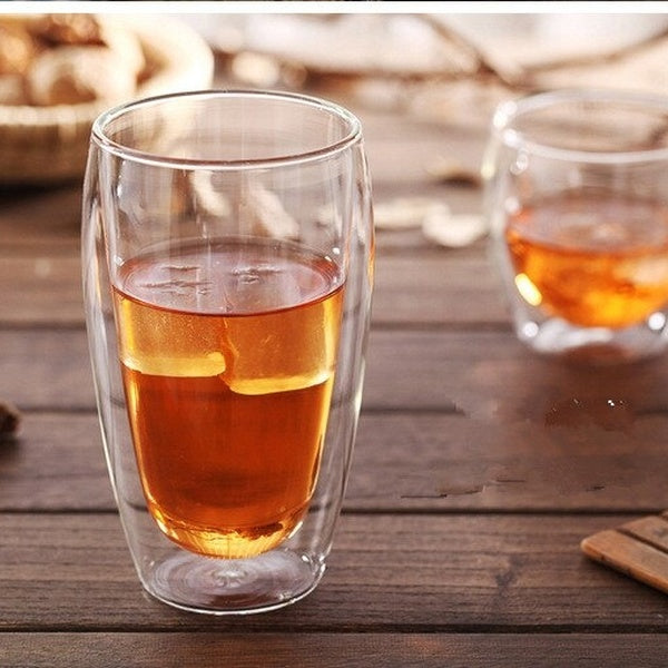 1PC Heat-resistant Double Wall Glass Cup Beer Espresso Coffee Cup Handmade Beer Mug Tea glass Whiskey Cups Drinkware JO 1033