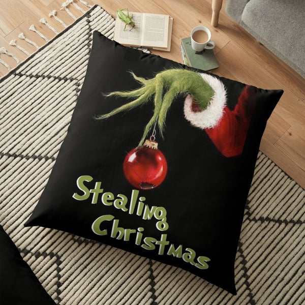 Stealing Christmas the Grinch 2019 2020 Natalku Sofa Bed Home Decor Pillow Case Cushion Cover Gifts
