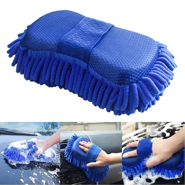 Car Wash Gloves Car Auto Wash Clean Sponge Coral Chenille Fiber Large Size Cleaning Tool Hand Brush Car Cleaning Tool Sponge For Car Wash And Home Cl
