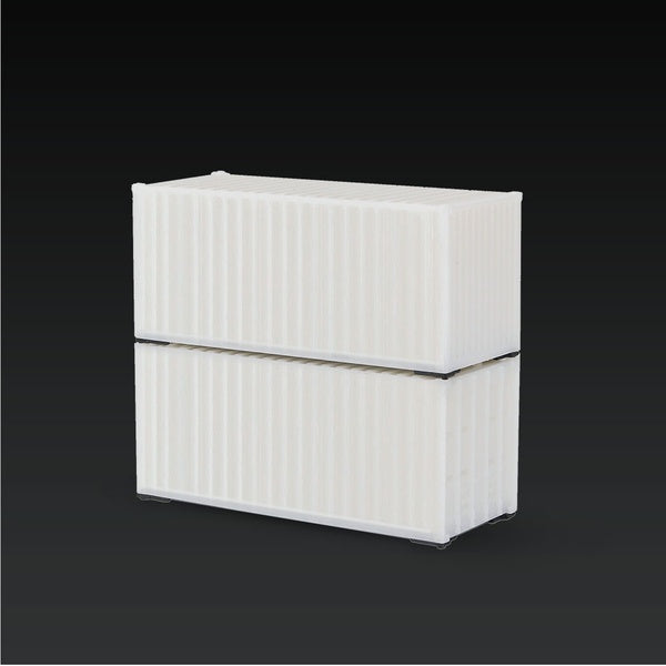 HO Scale Model 20GP White Container 1:87 Container Diy Shipping Freight for Model Train Railway Accessories Layout Matron Inn