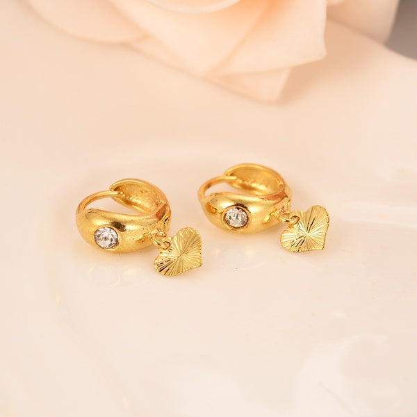 Baby Girls Round Circles Huggies Hoop Earrings Gold Jewellery For Kids Children Aros women jewelry african best gift