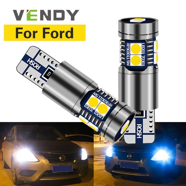 2pcs For ford focus 2 mk2 mondeo mk4 mk3 fusion fiesta c max explorer kuga mustang Car LED Clearance Lights W5W T10 Bulbs Canbus Lamp