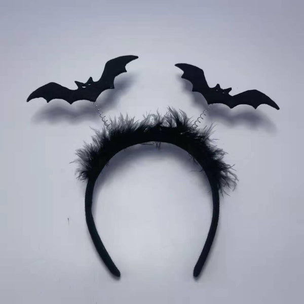 Bat Headband Halloween Goth Headband Halloween Tiara Hair Hoop Photo Shoot Hairbands Women Gothic Hair Accessories Matron Inn