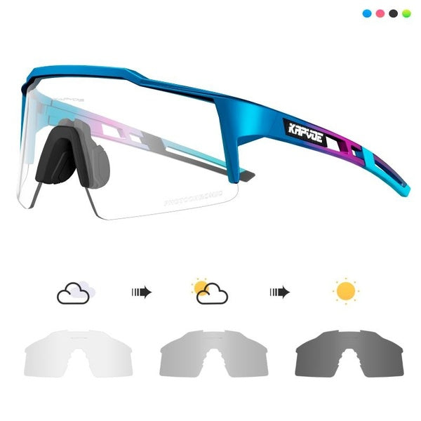 Photochromic Sunglasses Men Women Sports Cycling Glasses MTB Road Bike Eyewear Anti-UV Discoloration Bicycle Goggles