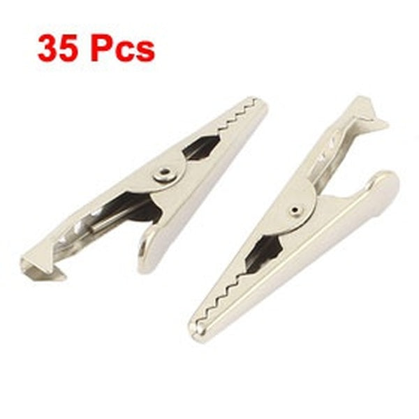 35 Pcs Non Insulated Test Alligator Clip Electrical Wire Clamp Connector