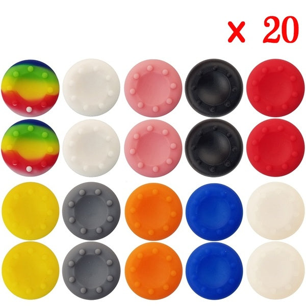 20 Pcs-lot Silicone Analogique Thumb Stick Joystick Grips Cover pour PlayStation PS3-PS4-XBOX ONE-XBOX 360