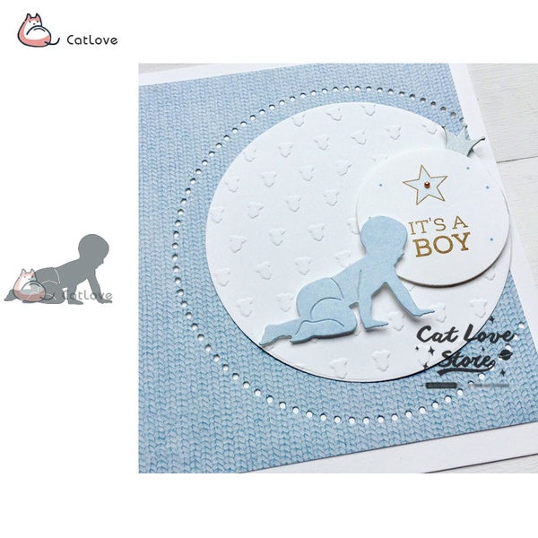 Crawling Baby Metal Cutting Dies Stencils For DIY Scrapbooking Paper Card Decorative Craft Dies Embossing Die Cuts New 2019