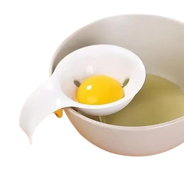 1pc, Egg Yolk Separator Divider Holder, White Plastic Egg White FilterHousehold Eggs Tool, Cooking Baking Tool, Kitchen Gadget
