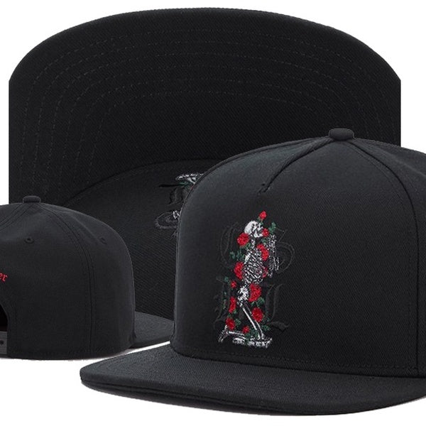 Classique blanc Snapback chapeau réglable plaine visière plate casquette de baseball broderie chapeaux de mode brodé Hip Hop casquettes noir