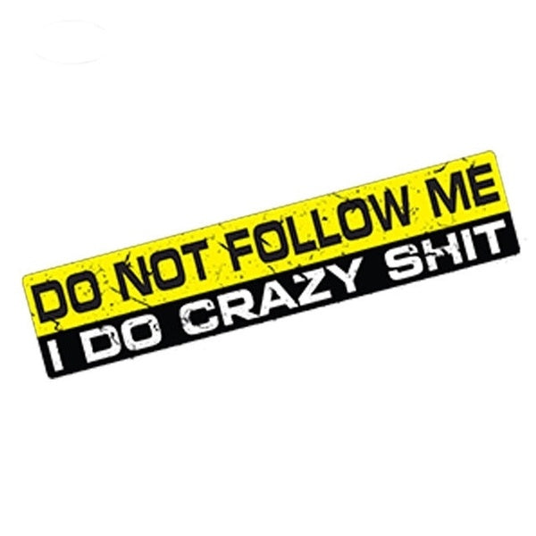 Car Styling Does Not Follow Me Decals Car Stickers Vinyl Funny Dump Truck Jdm 4x4 Off-road SUV Car Window Door Bumper Sticker 15 * 3cm