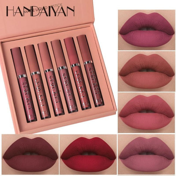 HANDAIYAN Han Daiyan6 piece lipstick lip glaze set liquid lipstick