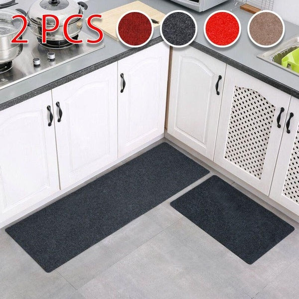 1pc Anti Slip Floor Mat Solid Color Runner Mat Kitchen Standing Mat Area Rug Home Office Carpet Decor