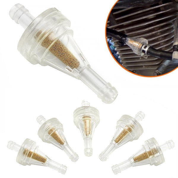 Universal 6mm Petrol Gas Fuel Gasoline Oil Filter For Scooter Motorcycle Moped Scooter ATV Dirt (Copper Core Gasoline Filter)