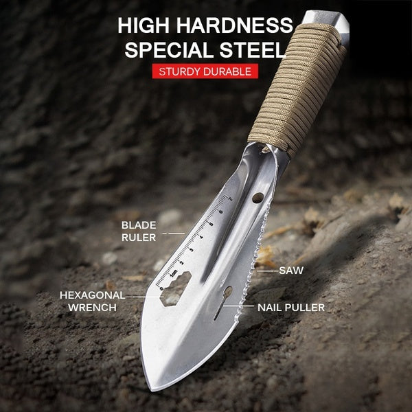 Multifunctional Stainless Steel Garden Shovel Outdoor Mini Trowel Camping Gardening Farming Sharp Shovel Head