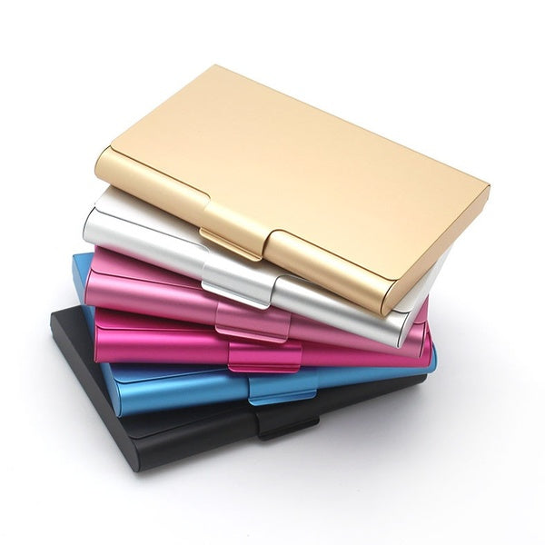 Creative Casual Business Card Case Stainless Steel Aluminum Holder Metal Box Cover Credit Men Business Card Holder Wallet Small
