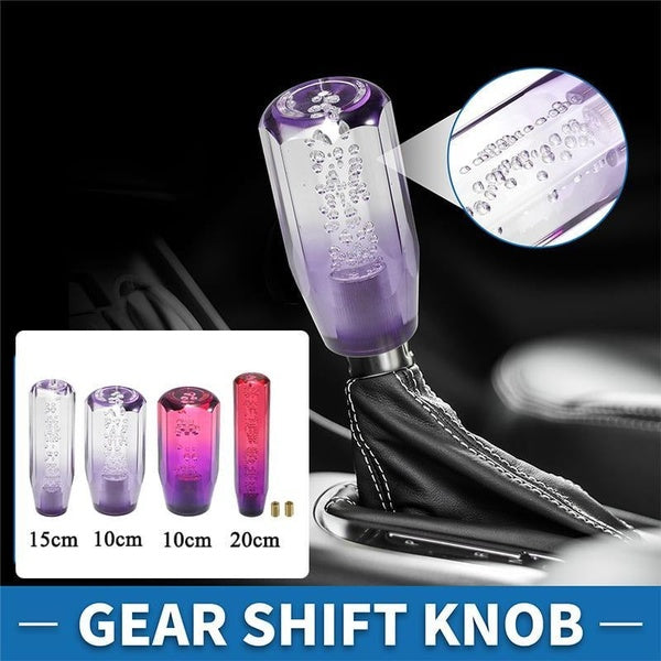 X AUTOHAUX 10-15CM Car Gear Shift Knob for Automatic and Manual Shifter Lever Acrylic Bubble Decorative Stick Automotive Accessories Universal with 2