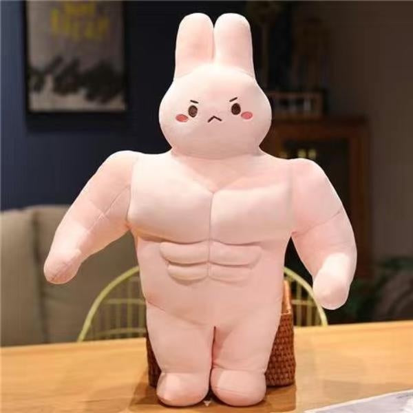 50cm Kpop 防弾少年団 Bangtang Jungkook Muscle Cooky Boys Muscle Rabbit Doll Sleeping with Pillow Boyfriend Doll Plush Toy Gift Doll