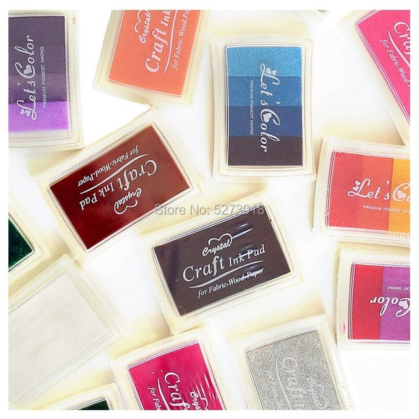 InkPad 23 Colors Cute Fashion Oil Based For DIY Craft Rubber Stamps for ink pad Fabric Wood Paper Wedding Gift Finger Print