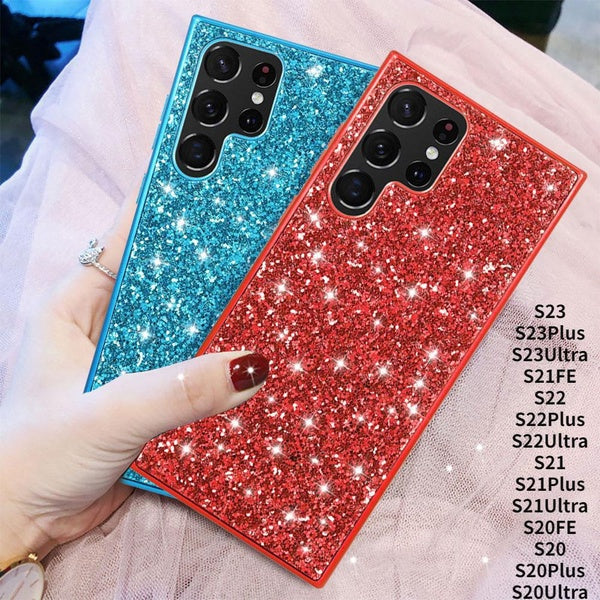 Pour Samsung Galaxy S23Ultra S23Plus S23 Bling Glitter Flash Téléphone étui pour Samsung Galaxy S23 S22 S21 S20 FE S23Ultra S21FE -A14 A34 A54 A04S A