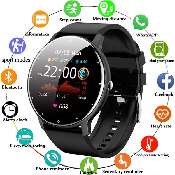 LIGE 2022 plus récent montre intelligente hommes plein écran tactile Sport Fitness montre IP67 étanche bluetooth Bracelet intelligent hommes