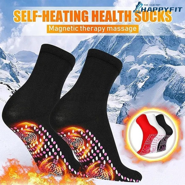 HAPPYFIT Self Heated Socks Magnetic Therapy Comfortable Warm Massage Socks Pression Winter Self-heating Magnetic Women Socks (1-2-4-8 Pairs)