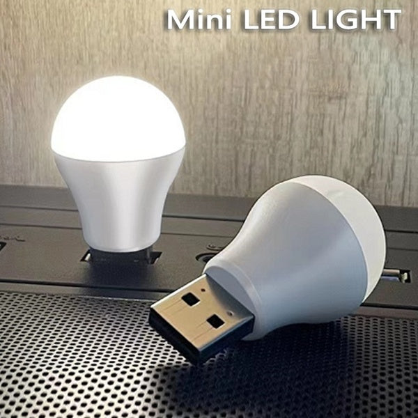 USB Plug Lamp Computer Mobile Power Charging USB Small Book Lamps LED Eye Protection Reading Light Small Round Light Night Light